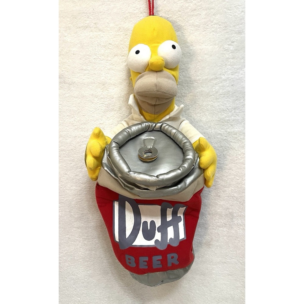 Vintage THE SIMPSONS HOMER SIMPSON Duff Beer Can Christmas Stocking Original